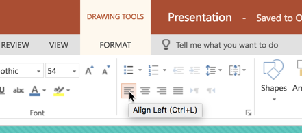 PowerPoint screenshot showing lack of tooltip arrows in a somewhat crowded area of the screen.