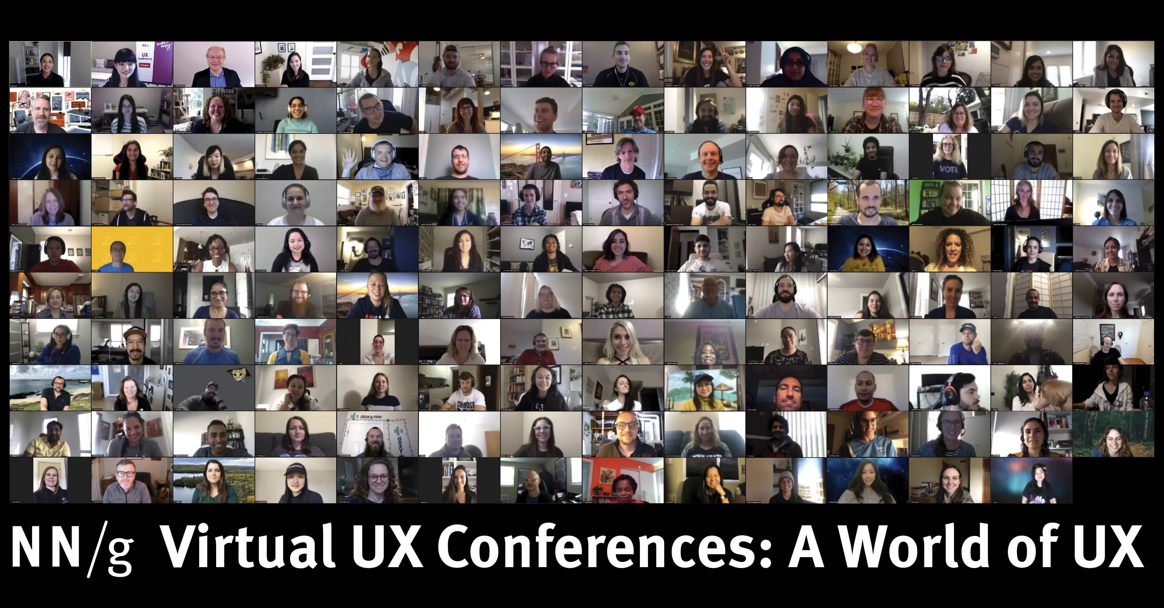 Group photo of participants at the Virtual UX Conference