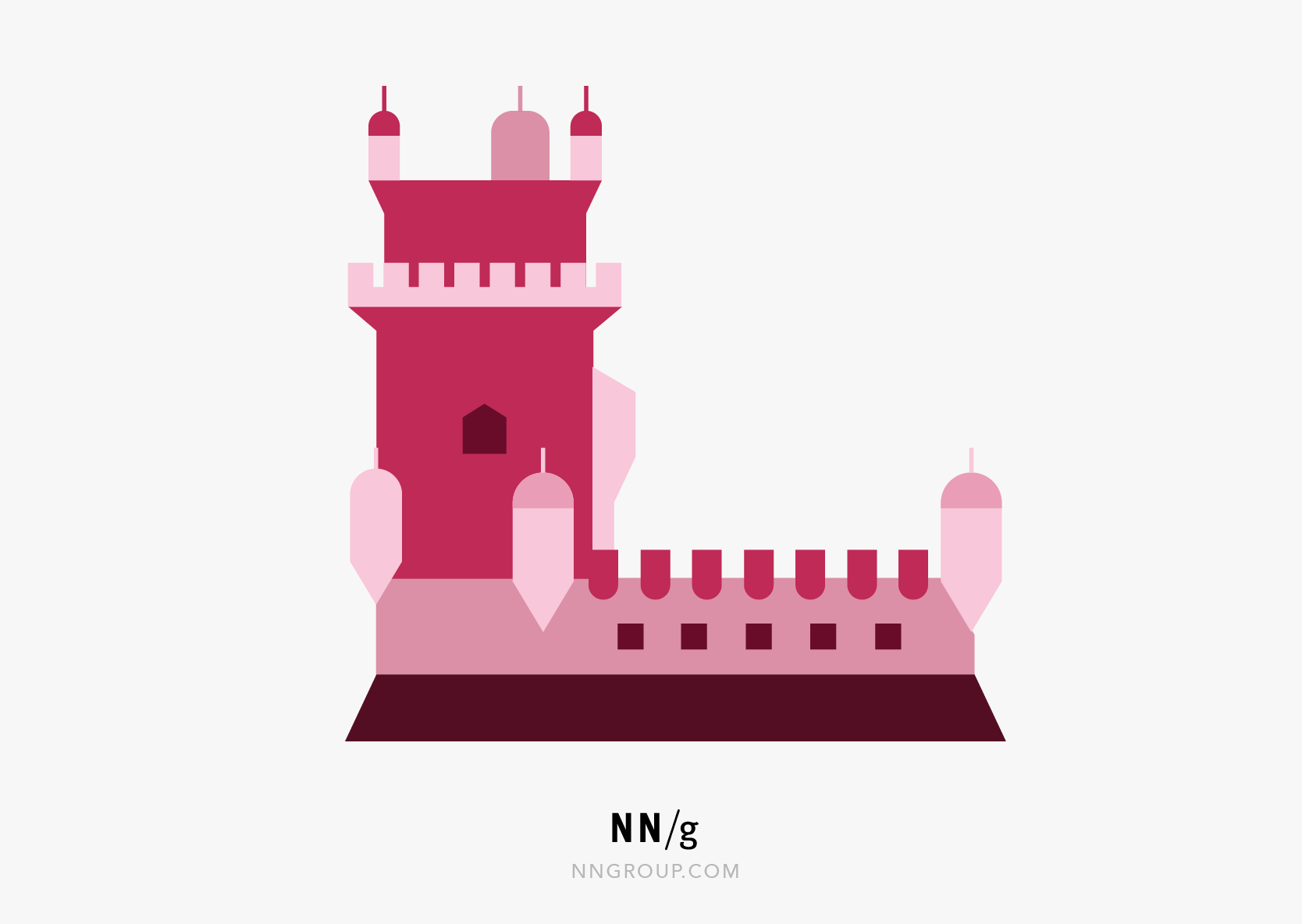 Usability Heuristic #6: A castle that represents Lisbon. It is easier for people to hear the capital and place it's country, rather than name a capital outright.