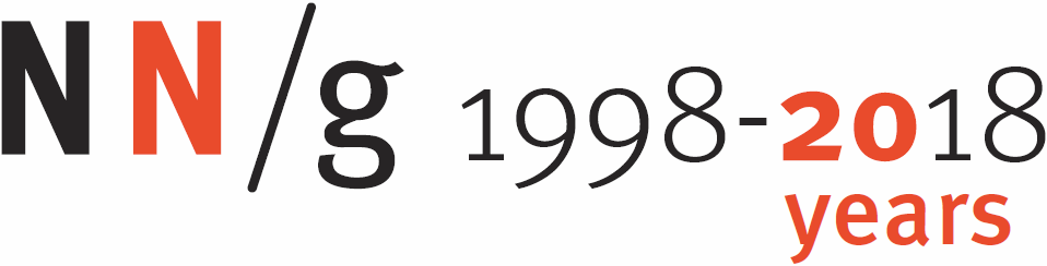 NN/g Year-by-Year 1998 to 2018