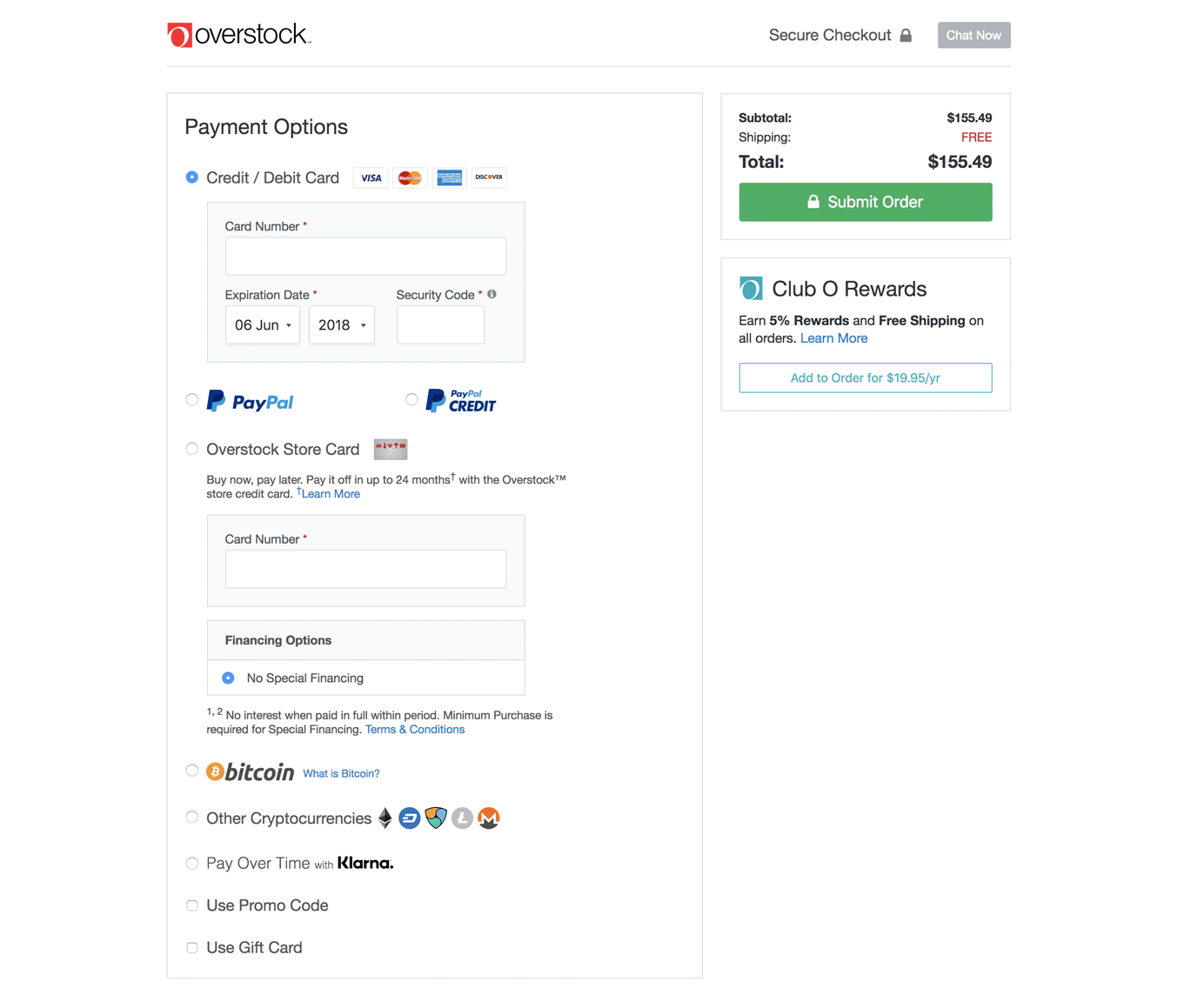 Overstock Cryptocurrency Payment Options