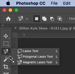 Photoshop's use of split buttons that has a very small arrow in the bottom right corner of the button